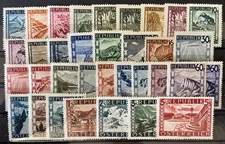 AUSTRIA 1945 - 1947 / LANDSCAPES - Complete Set With Color Variations  - MNH
