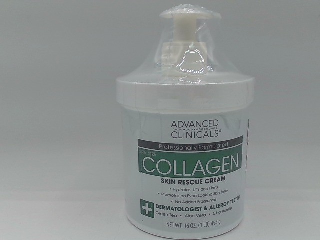 Advanced Clinicals Collagen Rescue Cream Body & Face | Skin Tightening 16 Oz
