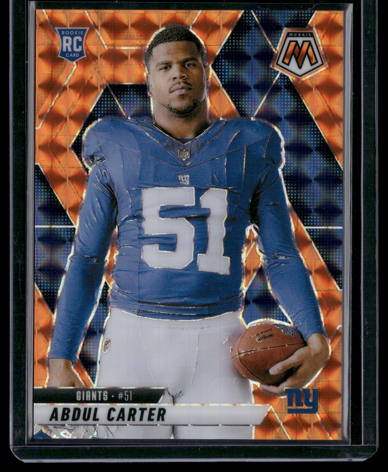 2025 Panini Mosaic #282 Abdul Carter Mosaic Orange #/199