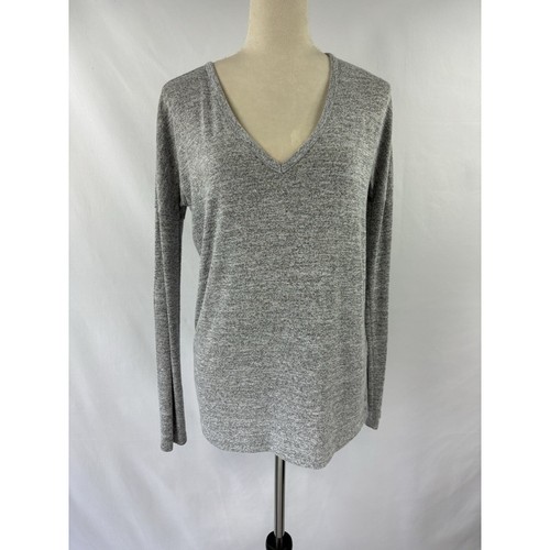 Rag & Bone, Rag & Bone Theo Long Sleeve Tee Small Grey Marled