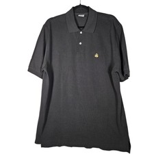 Brooks Brothers Performance Polo Original Fit Shirt Men's L Black Preppy Cotton
