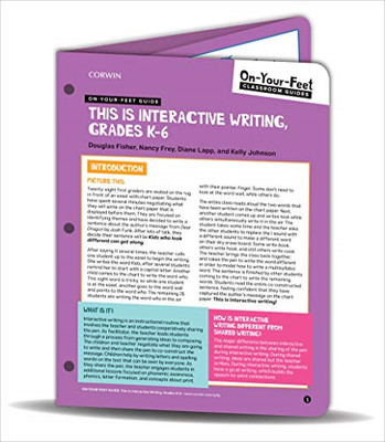 On-Your-Feet Guide: This Is Interactive Writing, Grades - Loose-leaf NEW Fisher,
