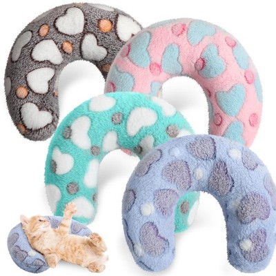 Sweetude 4 Pcs Pillows for Cats Puppy Bed Fluffy Pet Calming Soft Gifts Half ...