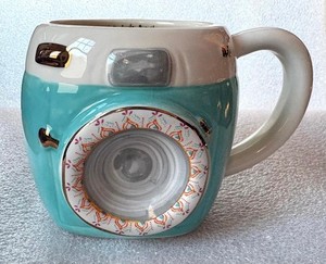 NATURAL LIFE CAMERA SHAPED MUG Stop Smile Breathe Life Is Beautiful
