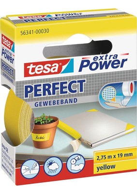 Tesa extra Power Gewebeband Perfect 2,75 m x 19 mm, gelb NEU 