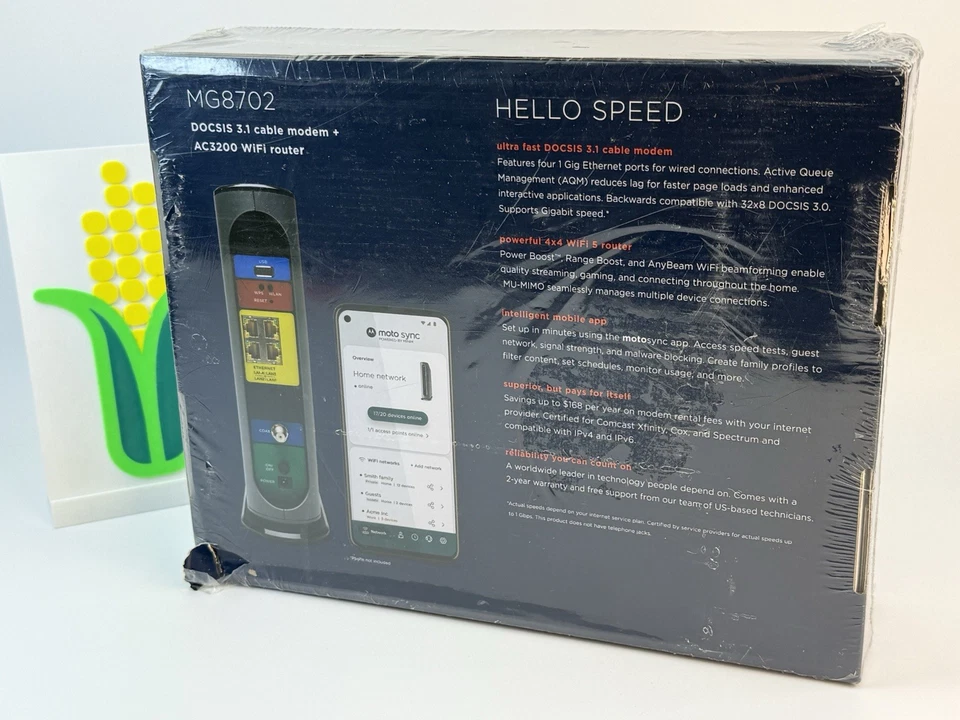 Motorola Ultra-Fast DOCSIS 3.1 Cable Modem with AC3200 Dual Band Router MG8702 - Image 4 of 4
