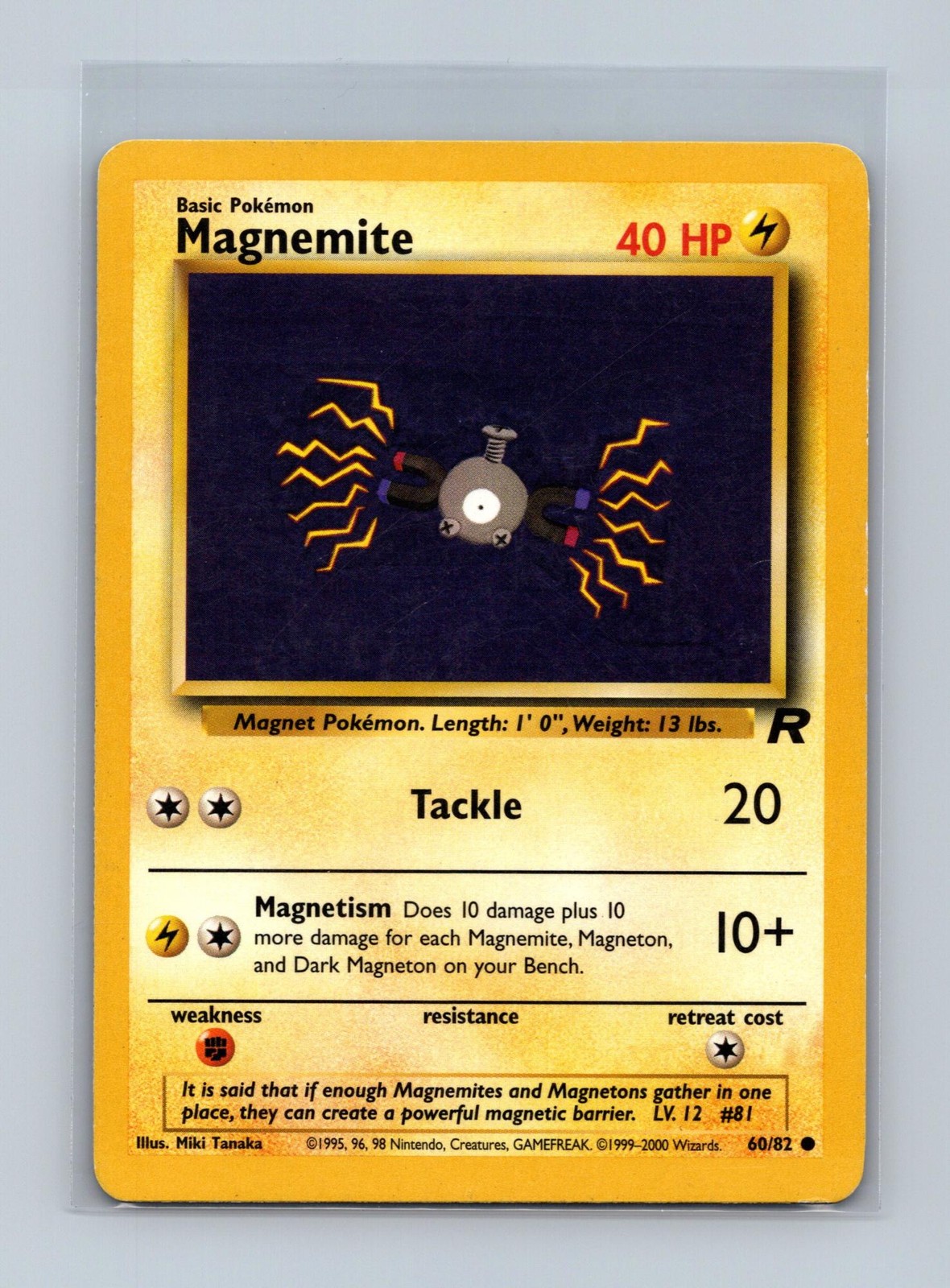 Magnemite 60/82 Common Team Rocket Pokemon Unlimited Lightly Played