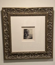 “Christ And The Woman Of Samaria Among Ruins” Etching Lithograph with COA 