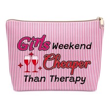 Happy Birthday Gifts for Women Makeup Bag Funny Best Friend Friendship White
