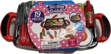 New Sizzling Griddle Kids Food 19 Pieces age 3 Lights  Sounds Play Set