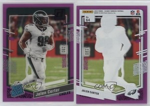2023 Panini Clearly Donruss Rated Rookie Purple /199 Jalen Carter #64 Rookie RC