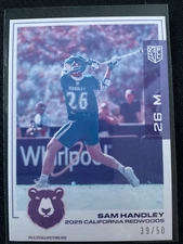 Sam Handley 2025 Premier Lacrosse League Spasm Parallel Card #39/50