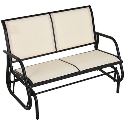 Premium Double Glider Featuring Ventilated Seating Surface Beige