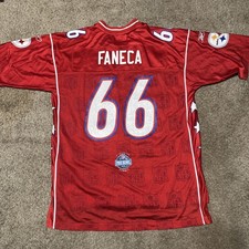 Alan Faneca #66 Reebok 2005 Pro Bowl Jersey Pittsburgh Steelers Size L - AFC Red