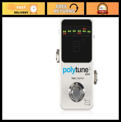 Mini Polyphonic Tuner with Multiple Modes & Built-In Buffer - Compact Guitar Tun