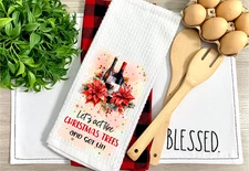 Act Like Christmas Trees, Waffle Weave Towel, Micro Fiber, Gym, Spa, Hands(T460)