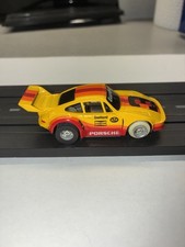 TYCO PORSCHE TURBO 935 HO SLOT CAR Whale Tail Yellow/Orange/Red 3