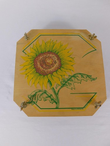 Vtg Seracon Wooden Sunflower Flower Press Botanical Plant Herb Press Canada Art