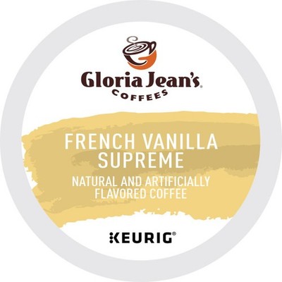 Gloria Jean's French Vanilla Supreme, Keurig Single Serve K-Cup Pods, 24 Count