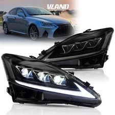 Clear Vland  LED Headlights For 06-2013 Lexus IS 250 350 ISF Assembly Sequential