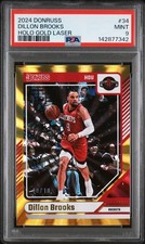 2024 PANINI DONRUSS HOLO GOLD LASER #34 DILLON BROOKS 10/10 PSA 9