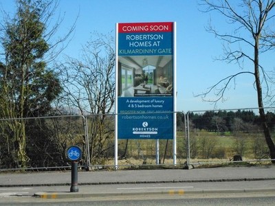 Photo 6x4 New homes coming soon Milngavie This sign has gone up recently, c2017