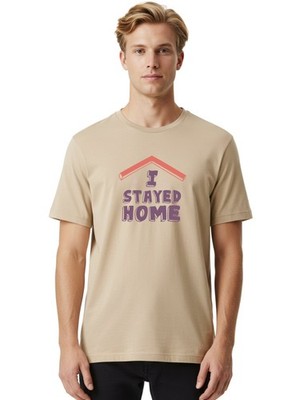 I-Stayed-Home Mens Graphic Tee, 100% Cotton, Casual Summer Wear