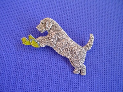 Petit Basset Griffon Vendeen Butterfly Pin #91E dog jewelry by Cindy A. Conter  