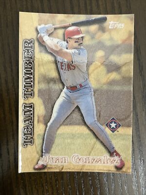 1997 Topps Team Timber #TT-10 Juan Gonzalez Texas Rangers