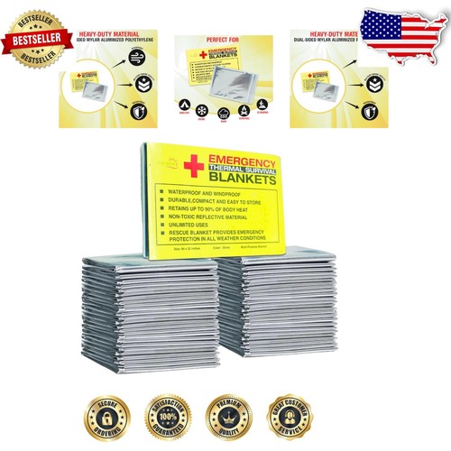 4 Coperte Termiche Mylar Per Emergenza - 84x52 Cm, Leggere E Pratiche