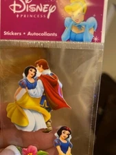 Disney Princess Snow White &  Prince Charming Puffy, Dimensional Stickers, MINT!