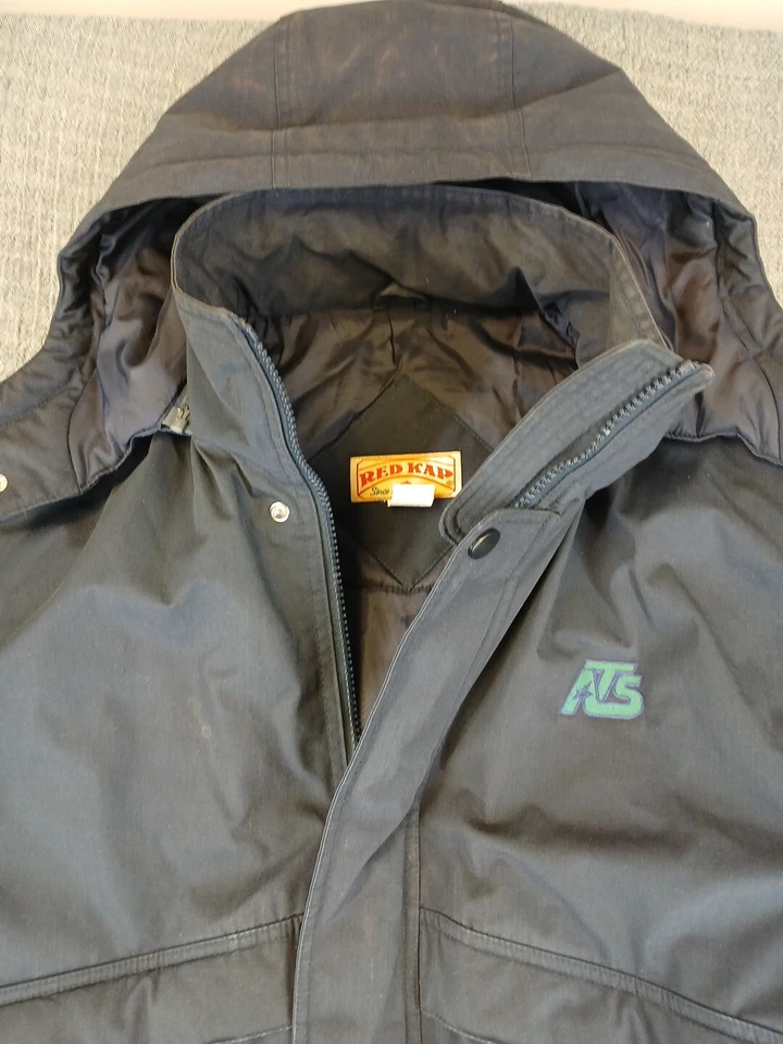 Red Kap JP70 Lined Heavyweight Parka Navy Jacket Industrial Work Uniform Size XL - Image 3 of 4