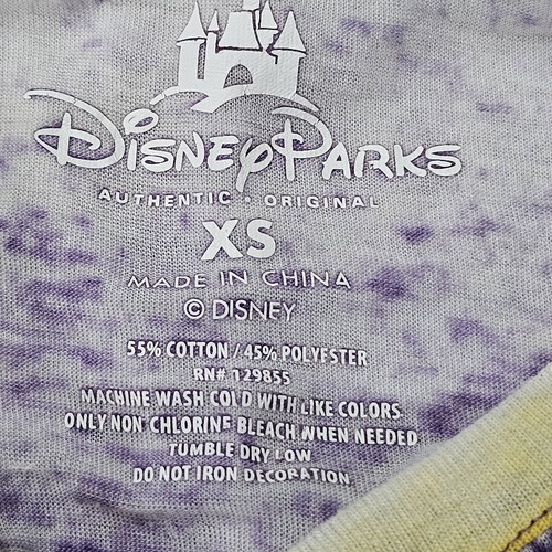 Disney Parks Pluto Womens Sheer V Neck T-Shirt XS Purple Graphic Print SS L8a - Picture 4 of 8