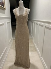 Runway Jason Wu Collection Beaded Low-Back Women’s Gown Size 6 Gold Metallic ￼