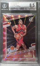 2021-22 Donruss Scottie Barnes The Rookies Red Holo Laser RC /99 #4 Beckett 8.5