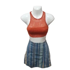 Aeria XS Racerback Wireless Bralette Pullover Bra Sheer Burnt Orange