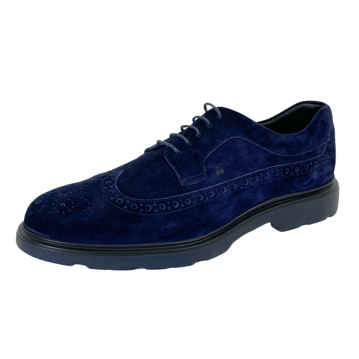 D95 scarpa uomo HOGAN H393 DERBY suede blue shoes men eBay