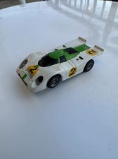Vintage Aurora /AFX White  Green PORSCHE 917 Slot Car Flamethrower untested