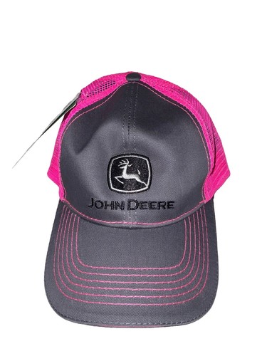 John Deere Hat Pink Embroidered Logo Casual Adult Adjustable  display picture 2