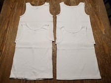 Fruit Of The Loom White Tank Tops Undershirts Girls Size Small Lot Of 4 Shirts