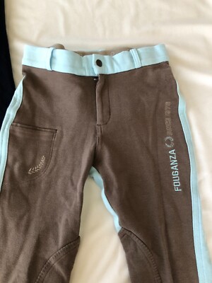 Lot De 2 Pantalons D'équitation Enfant Fouganza - Taille 12 Ans, Très Bon état