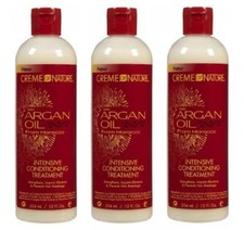 Pack of 3-CREME of Nature Argan Oil Intensive Conditioning Treatment 12. Oz.