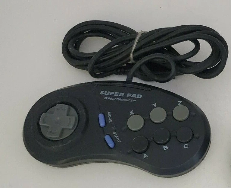 2 NEW 6 Button Super Game pad Controllers for Sega Genesis & Sega CD  #Q15 - Image 4 of 4