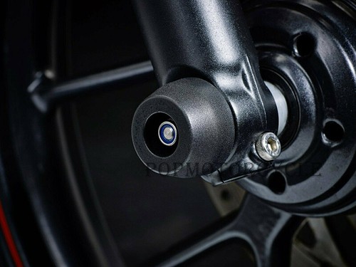 Black Front Axle Fork Crash Sliders For Triumph STREET TWIN THRUXTON 1200 T120 - Imagen 2 de 11