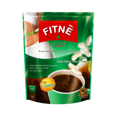 Kaffee FITNE mit L-Lysine + Weiße Kidney Bohnen Extrakt 150g Instant Coffee