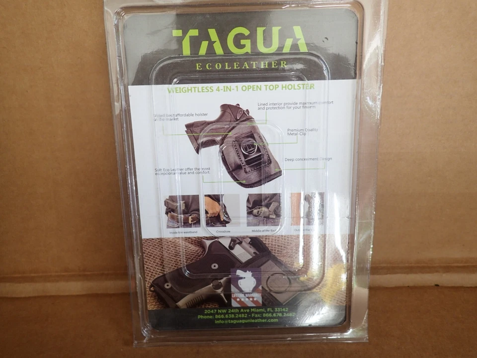 NEW TAGUA 4 in 1 ECOLEATHER M&P Shield/Glock 26/XD's Holster R/H (TWHS-H4-330) - Image 4 of 4