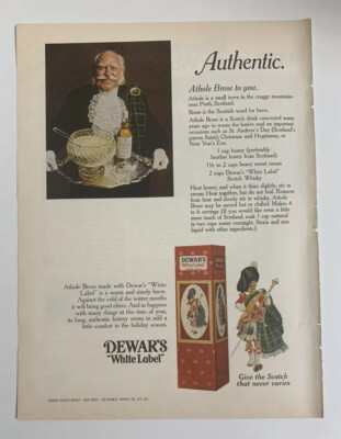 1970 Dewar s White Label Scotch Whisky Vintage Print Ad Scotch That Never Varies