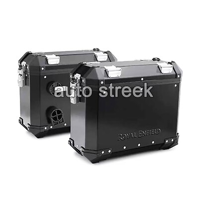Echte Royal Enfield Himalayan 450 Black Adventure Packtaschen
