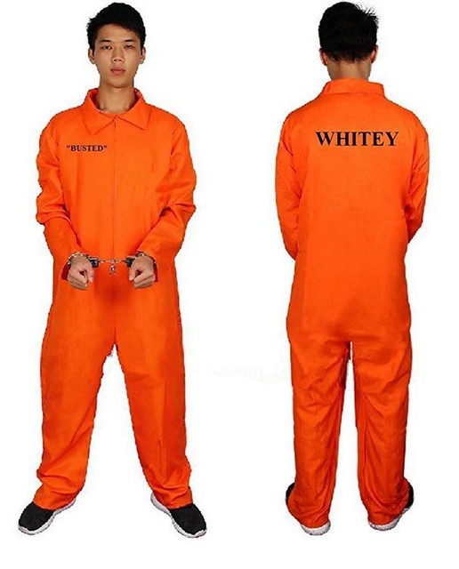 DELUXE ORANGE PRISON JUMPSUIT DEPT OF CORRECTIONS ADULT LARGE HALLOWEEN