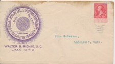 Walter B. Ritchie S.C. Lima OH Knights of Pythias 1896 Advertising cover